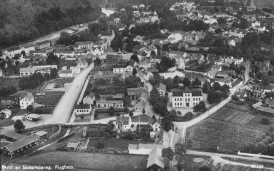 Parti av Söderköping - flygfoto
