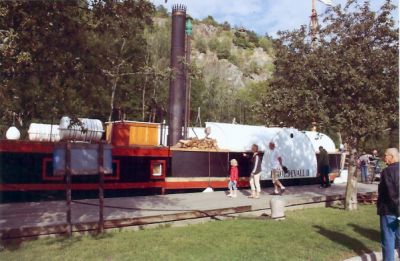 Hjulångare vid kaj
Nyckelord: Hjulångare