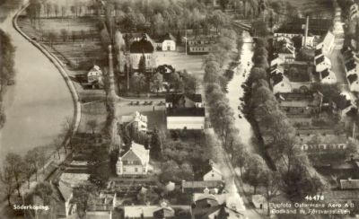 Flygbild över stad
