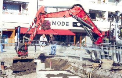 Markberedning för plantering på torg
