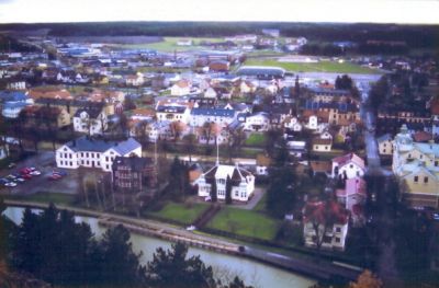 Stadsvy från berg
