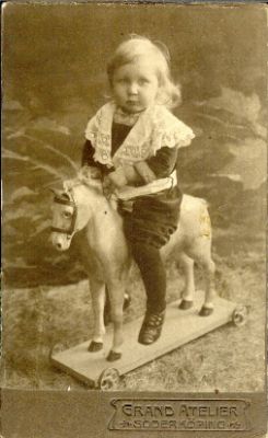 Pojke sittande på leksakshäst
Nyckelord: Leksak